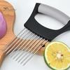 Stainless Steel Onion Holder for Slicing Prongs Rust-Resistant Vegetable Cutter Time-saving Potato Tomato Avocados Eggs Fruit Lemon Meat Assistant