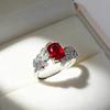 Leaf Style Emerald Open Ring Women'S Swing Arm Cross Leaf Design Green Zircon Ring Jewelry