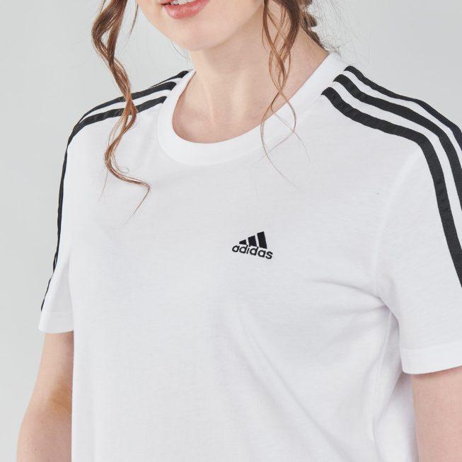 Adidas T Shirts Women's White Crew Neck Moderate Straight Fit GL0778