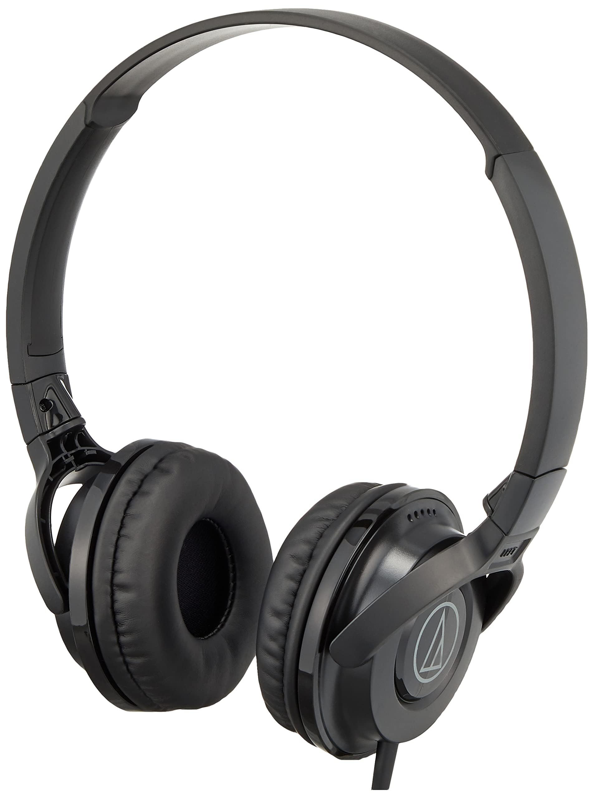 

Audio-Technica ATH-S100 BK Wired Street Monitoring DJ Portable On-Ear Headphones, Black