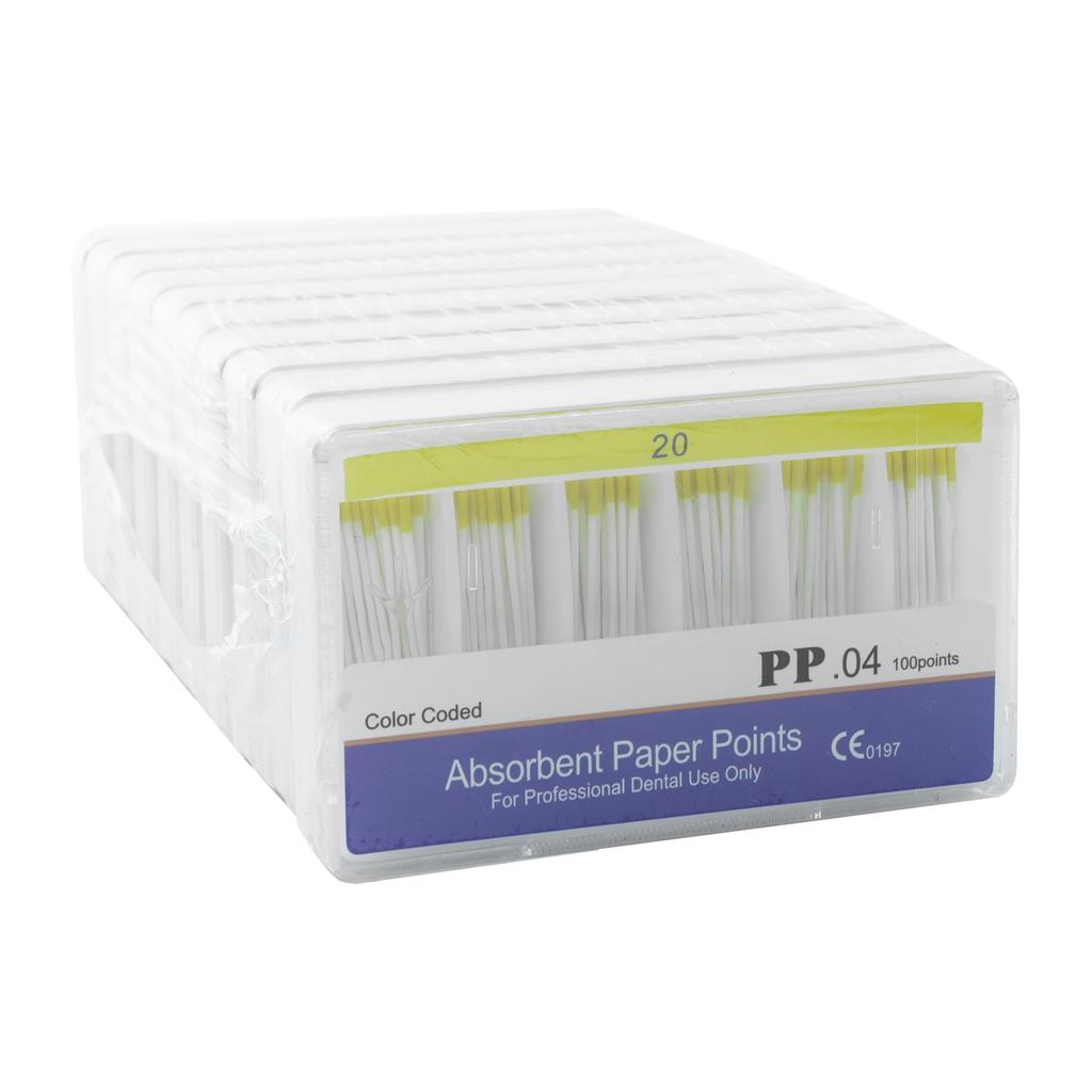 10 cutii Puncte de hârtie absorbantă dentară Vârfuri de hârtie absorbantă de umiditate Taper 0,02 0,04 0,06 Endodonție Clinici dentare Consumabile