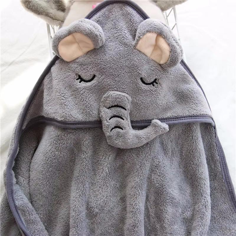 Newborn Baby Hooded Towels Kids Bathrobe Super Soft Bath Towel Blanket Warm Sleeping Wrap for Infant Boys Girls