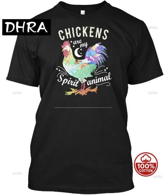 Chickens Are My Spirit Animal TShirt Made Size S To 5XL with Design for Male Tops Y2K Harajuku Boho T Shirt Loose Printed Tee S