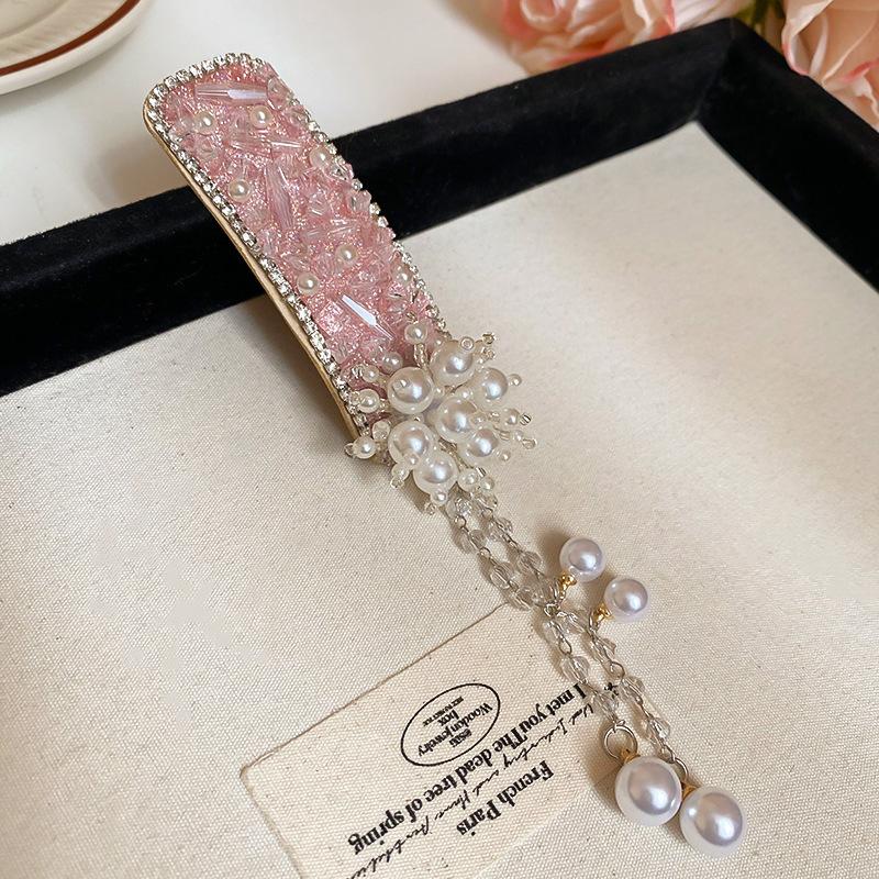 Holiday style retro silver diamond-encrusted wind fringed hair accessories ethnic style bangs hairpin BB clip headgear travel