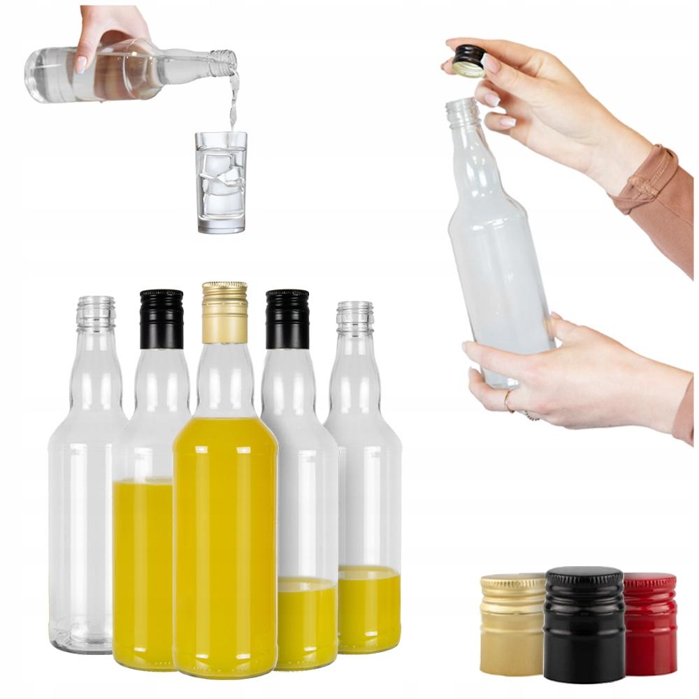 90x MONOPOL glass bottles 0.5l for monopoly vodka 500 ml LONG CAP