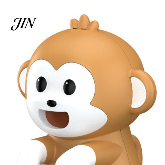 Mini Desk Fan Monkey Clip-on for Cup Bowl, Portable Holder Cooling Hot Travel Soup Coffee, 3 Speed Rechargeable Coffee Chiller, Neck Hanging