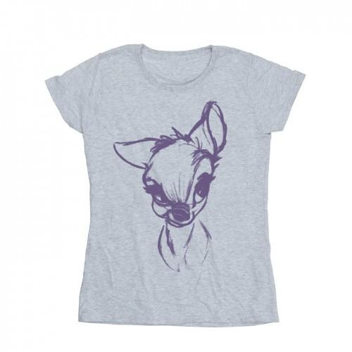 Disney Women's White / Bambi Mood Cotton T-Shirt Xxl