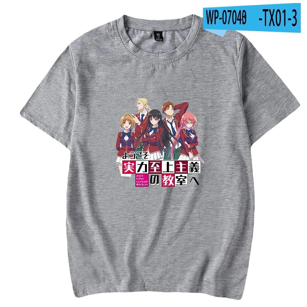 Klassenzimmer der Elite Mode T-shirt Frauen Unisex Sommer Kurzarm T-shirts Anime Casual Streetwear T-shirts Unisex