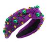 Trendy And Chic Jeweled Wide Top Knot Headband For Fashionable Women Rhinestone Pearl Knot Headbands