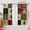2pcs,2D plane printing Contemporary Curtains Christmas trees and snowflakes Polyester (without rod) Festive Use for Kitchen