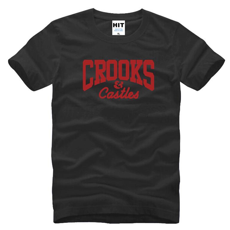 Crooks And CASTLES tshirt NEW arrived casual cotton t shirt Unisex size 3XL top tees summer style