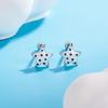 1 Paar Süße Polka Dot Stern Ohrstecker Hypoallergen Schraubverschlüsse Für Tägliches Tragen Lässige Ausflüge Schmuck