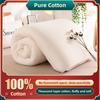 Autumn Winter Warm 100% Cotton Quilt Core Without Cover Single Double Bed Thick Duvet Insert Soft Cotton Winter Mattress Toppers