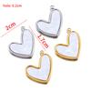 4 Stück 2 Stück Edelstahl Herz Anhänger Weißes Muschelherz für DIY Schmuckherstellung für Frauen Halskette Ohrring Zubehör Großhandel