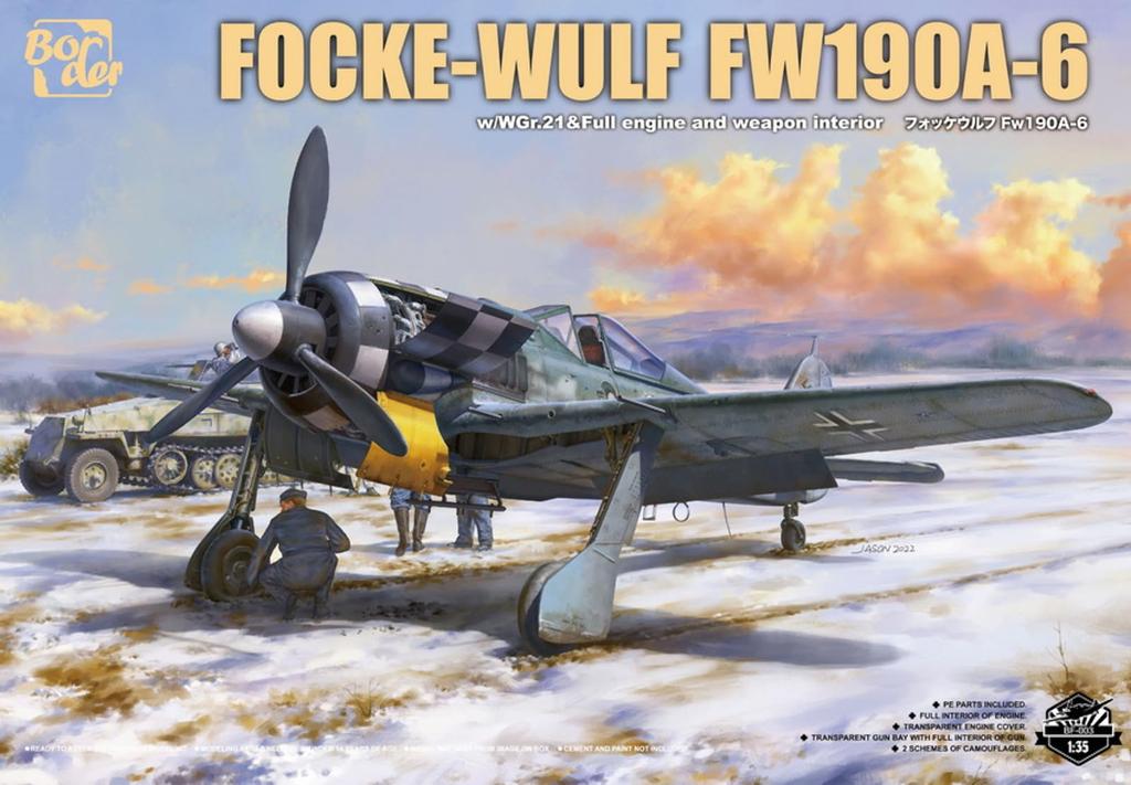 Border Model Maßstab Deutsche Luftwaffe Plastikmodell BF003 1/35 Focke-Wulf FW190A-6 m.WGr.21