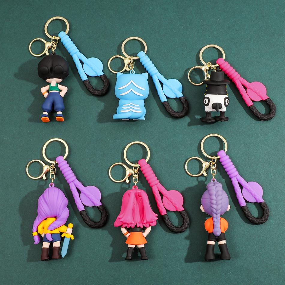 KPOP Demon Hunters Keychain, Tiger Character PVC Figure Keychain, Cute Harajuku Style Key Ring for Kids & Fans Halloween