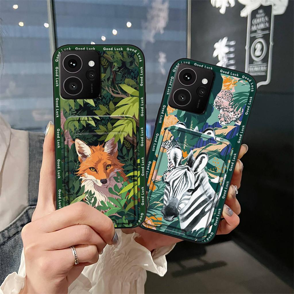 Dirt-resistant Back Cover Phone Case For Nokia HMD Skyline Card Slot Soft Case Cute Protective Cover Waterproof Graffiti