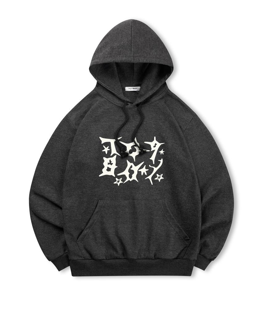 [Non-Fleece Or Fleece-Lined] Star Of Thorns Printed Hooded Sweatshirt (Type B)