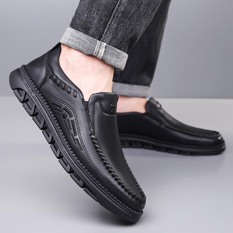 Fashion Stylish Mens Casual Leather Loafers Comfy Male Casual Shoes Handmade Moccasins Classic Walking Sneakers Outdoor Tooling Footwear
