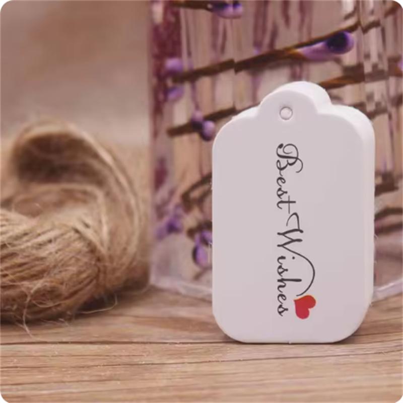 100PCS 20 meter rope cowhide gift label, thank you paper gift, New Year's Halloween label, party decoration