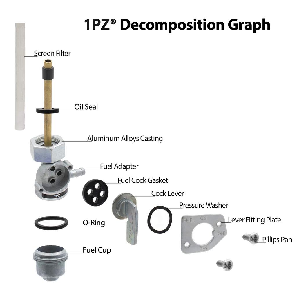 1PZ JP7-M18 Motorcycle Fuel Cock M18 Durable Honda GB250 Clubman CB750FB CBR400RR FTR223 FTR250