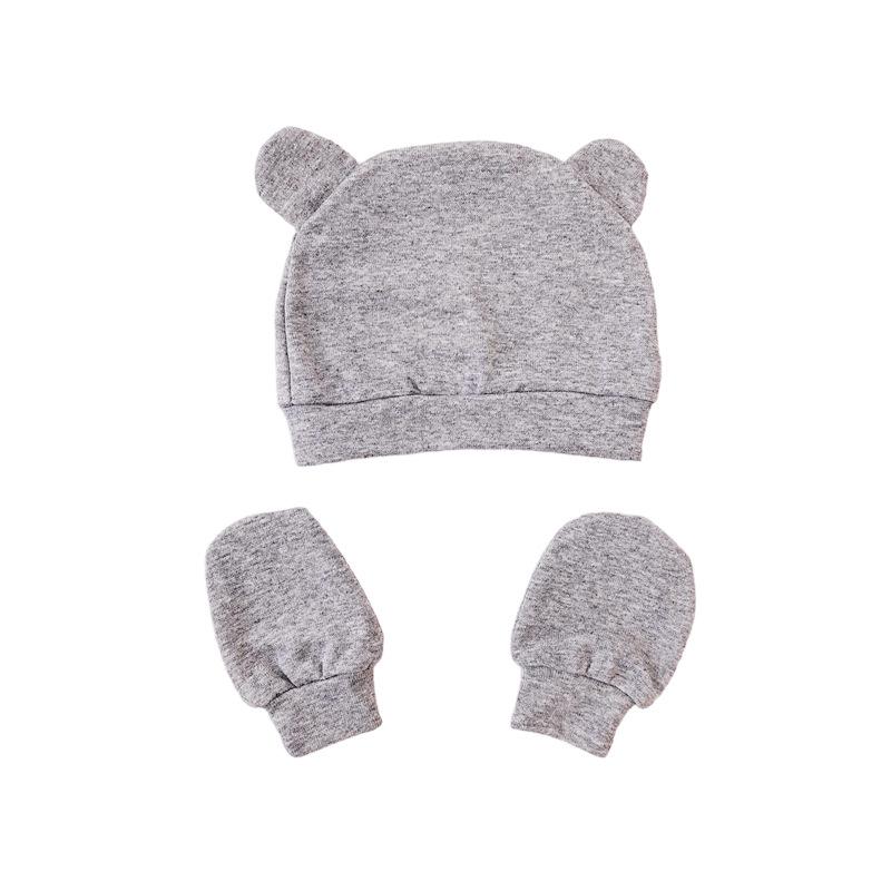 INS styl Dětská čepice a rukavičky proti poškrábání (0-6 měsíců)