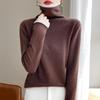 Women's Stylish Color Block Turtleneck Sweater, Fake Two-Piece Long Sleeve Knit Warm Base Layer Top