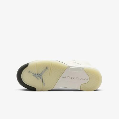 Air Jordan 5 V Retro GS Sail Coconut Milk Black Big Kids Youth FQ3682-100