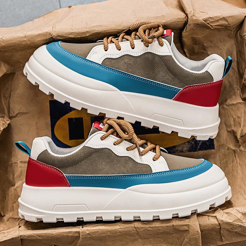 

Live men s shoes new thick-soled heightening dad shoes 2024 men s autumn and winter versatile work leisure sports board shoes 44