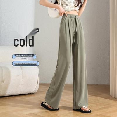 Women's Relaxed Fit High-Waisted Wide-Leg Pants