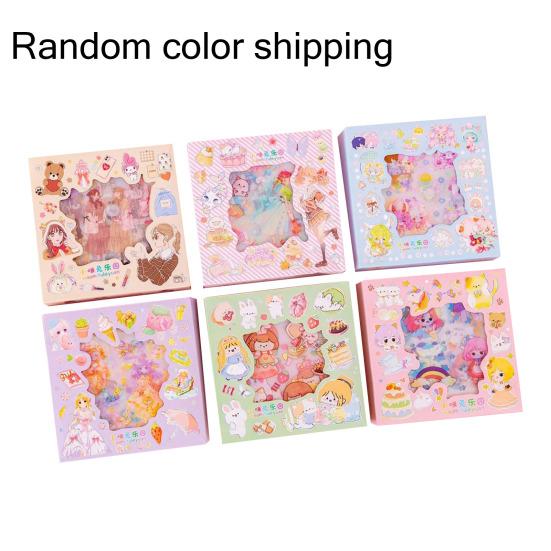 8Pcs Cartoon Sticker Set PET Waterproof Decals for Scrapbooking Laptop Water Bottle Gift Wrapping DIY Craft Kit for Teens Journal Lovers