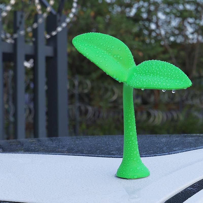 Automotive Roof Decor 3D Bean Sprout and Flower Bud Ornament for Personalized Car Exterior Show Off Style