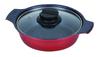 Pearl Metal Tabletop Pot, 16cm, for 1-2 People, with Glass Lid, Marble Diamond Finish, Induction Compatible, Nabebiyori (Nabe Weather) HB-5610