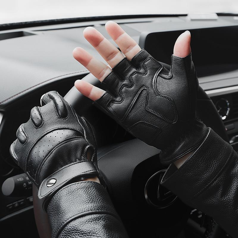 Sheepskin sports half-finger gloves outdoor military fans tactical gloves locomotive fitness protective cycling gloves summer