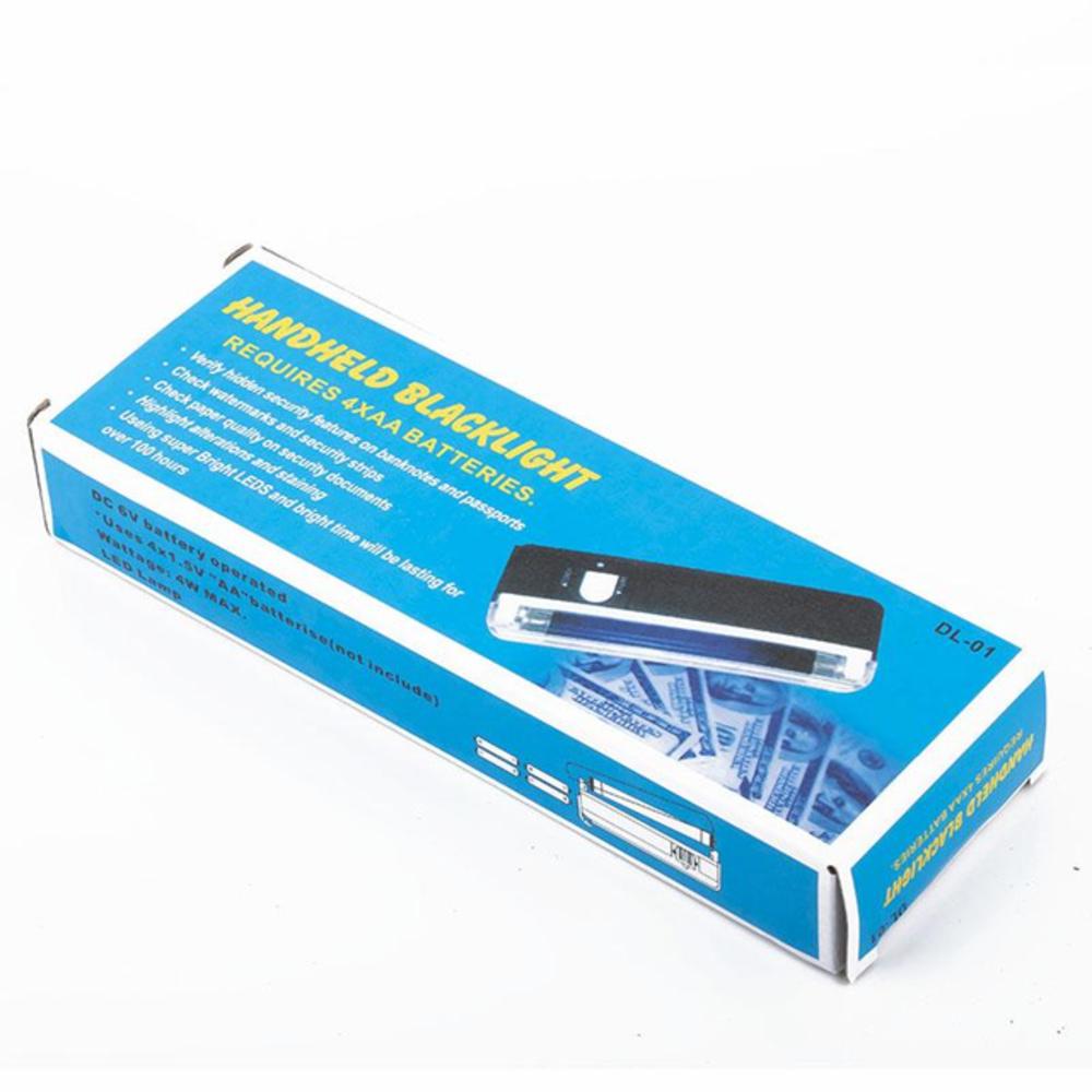 Violet Device Powered Handheld 2in1 6V Flashing Light UV Ultraviolet Lamp Money Detector Portable
