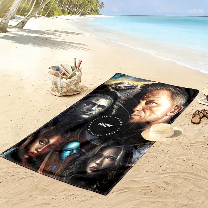 007: Spectre Danger beach towel Beach towel for vacation photos Outdoor camping quick-drying swim towel Absorbent bath towel swim beach towel Comfort