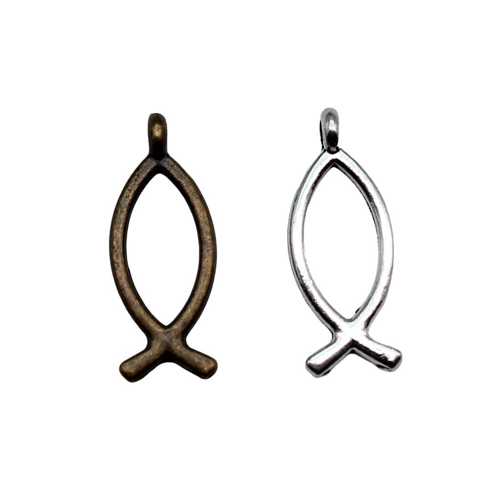 Fish Bone Charms Multi Color Alloy Pendants For Ocean Themed DIY Jewelry Accessories