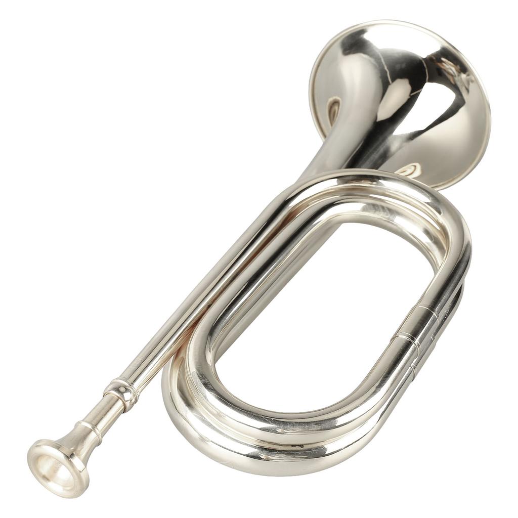 Military Style Trumpet C Key Brass Easy To Play Trumpet with Mouthpiece for Beginners Gift Silver