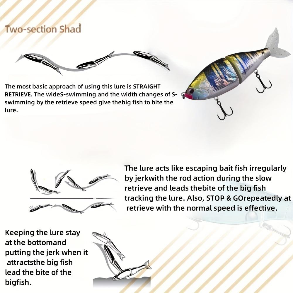 1pc 14.5cm 57g Slow Sinking Lure Multi-Section, Two-Segment Imitation Hard Bait