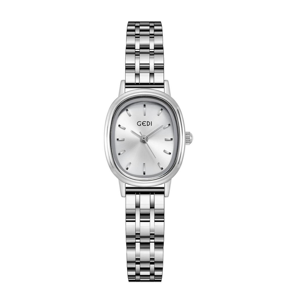 Ladies Elegant Quartz Watch With Stainless Steel Band For Daily Wear Silver
