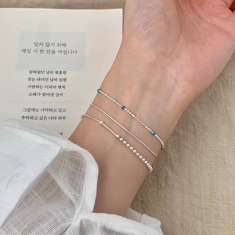 Sweet Layered Heart Bracelet, Women's S925 Silver Plated Fashion Bangle - Simple, Exquisite Trendy Jewelry