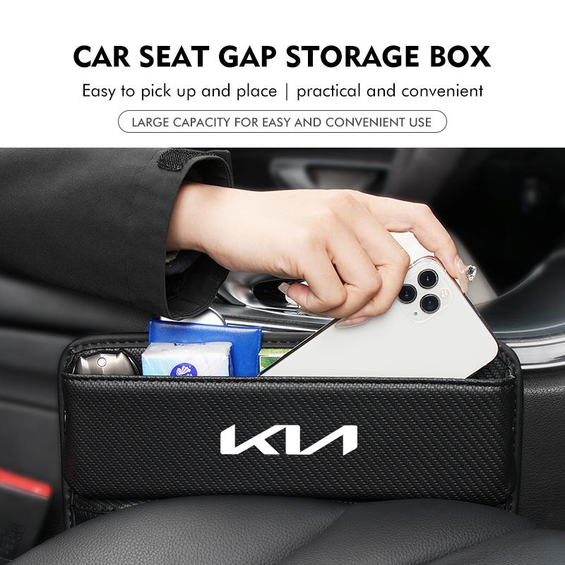 Leren Opbergdoos met Gevuldop voor Autostoel, Bekerhouder Accessoires Voor KIA K5 K2 Optima Soul Spectra Niro Cadenza Sephia Carens