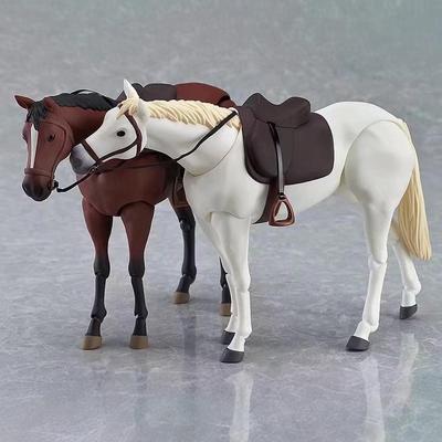 Figma Horse Super Movable Action Figure - White and Brown Model Ornament