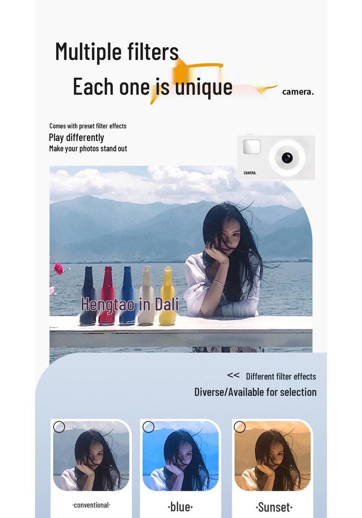 Compact HD Digital Camera with Long Battery Life - Ideal for Students and Home Use