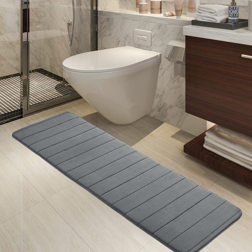 Uxcell Bath Kitchen Memory Kitchen Foot Dressing Room Bathroom Dark 40x120cm Mat, Mat, Absorbent, Quick-Drying, Foam, Soft, Mat, Low-Rebound, Wiping,