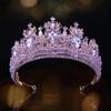 Wedding Hair Tiara Crystal Bridal Princess Pageant Crown Diamond Veil Hair Jewelry Headpiece