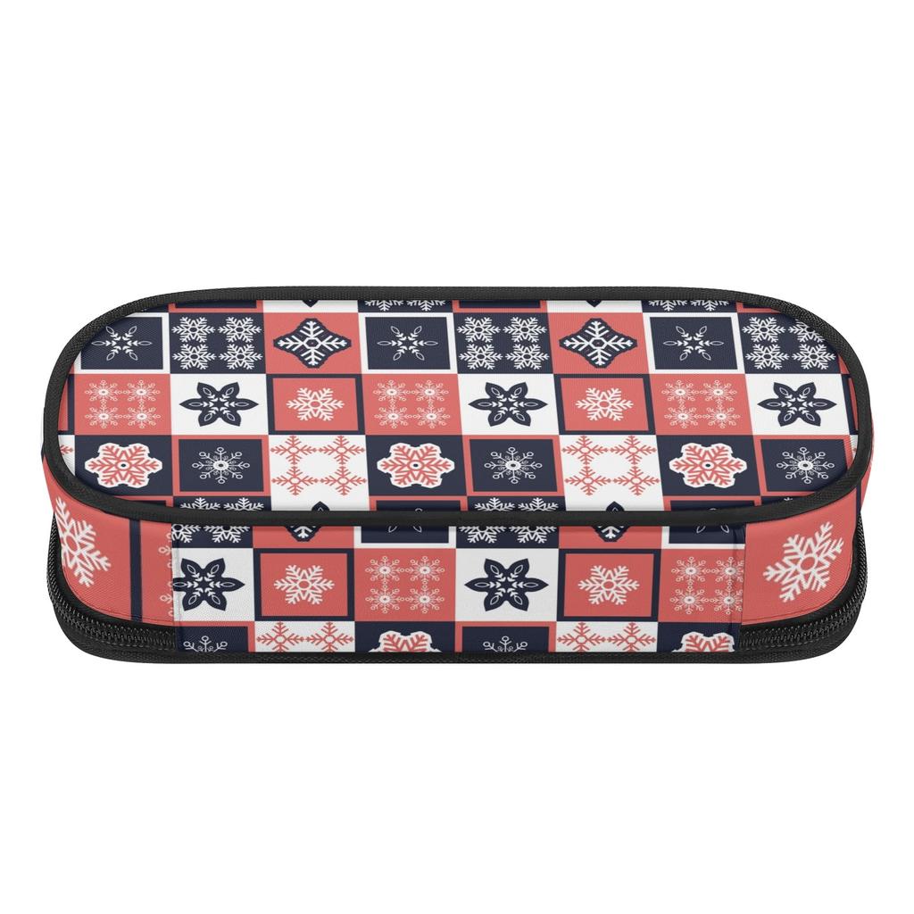 Pen Case 300D Polyester Printed Zip Around Closure with Removable Pen Slot Divider Mesh Pocket and Main Storage for Students