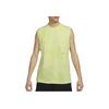 Solid Color Round Neck Logo Print Sleeveless Vest Men Tops Fluorescent-Yellow DX0928-113