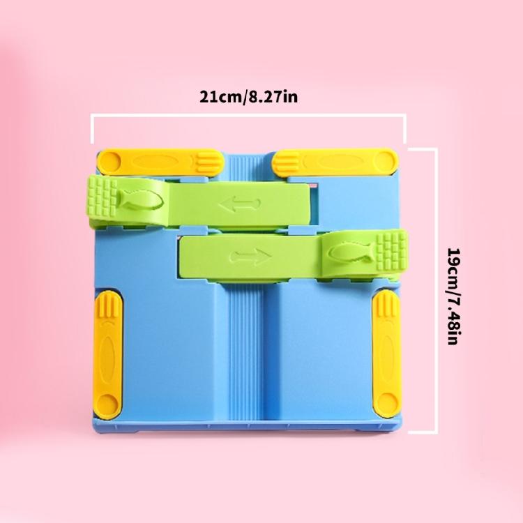 Foldable Plastic Reading Stand Adjustable Textbook Stand Folding Book Rest with Page Clips for Book Tablet Music Scores