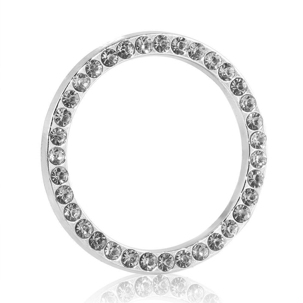 New Car One-Key Engine Start Stop Ignition Push Button Decorative Circle Ring Keyless Cover Trim Crystal Diamond Parts Decorate